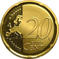 (2016) Монета Германия  2016 год 20 центов  2. Новая карта ЕС. Двор D  UNC